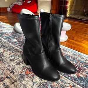 Jessica London Classic Black Heeled Boots